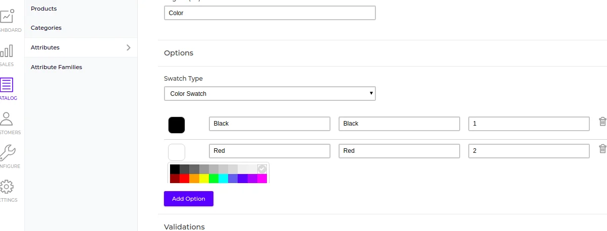 color swatch