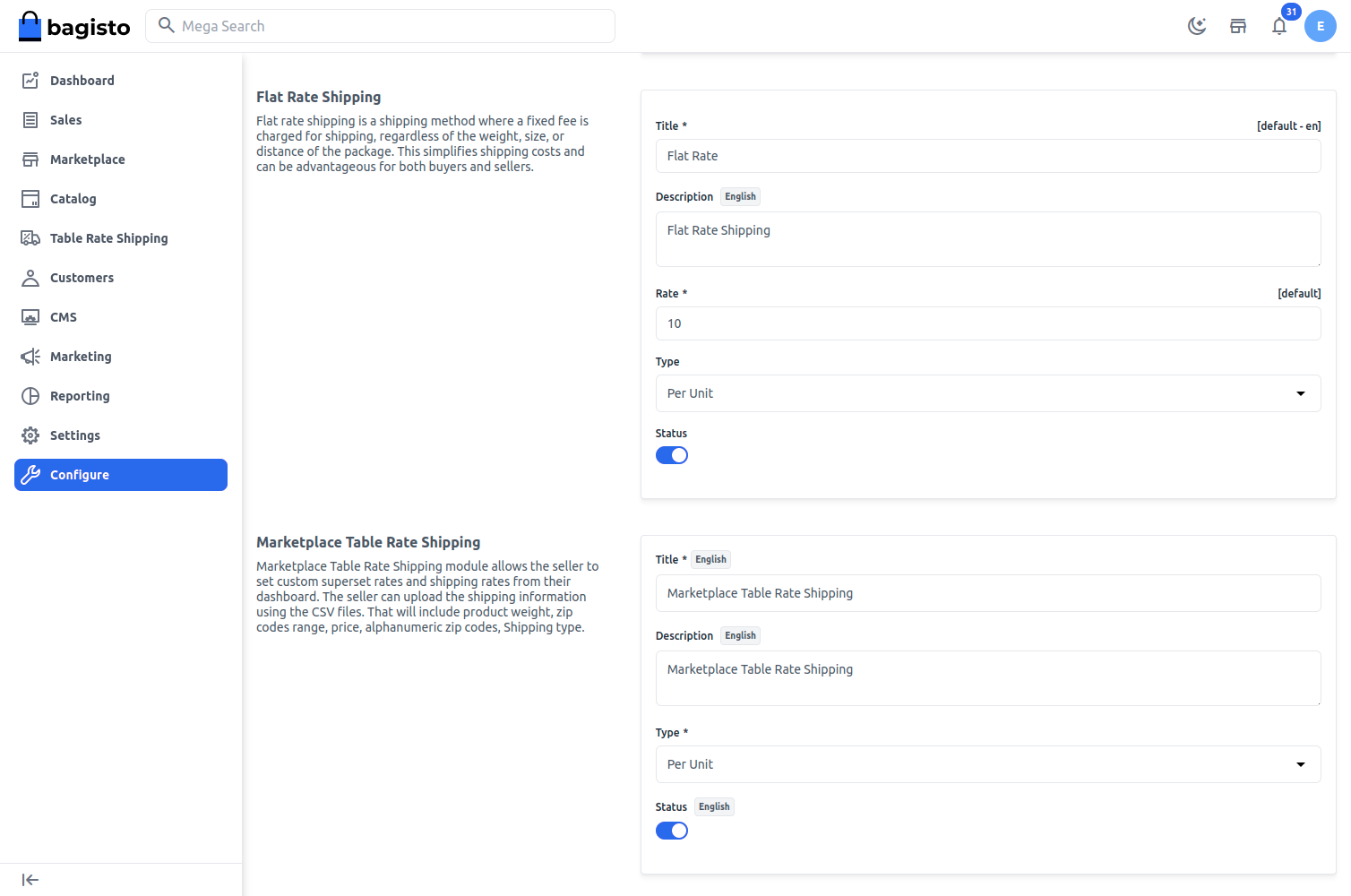 Laravel eCommerce Marketplace Table Rate Shipping Slider Image 1