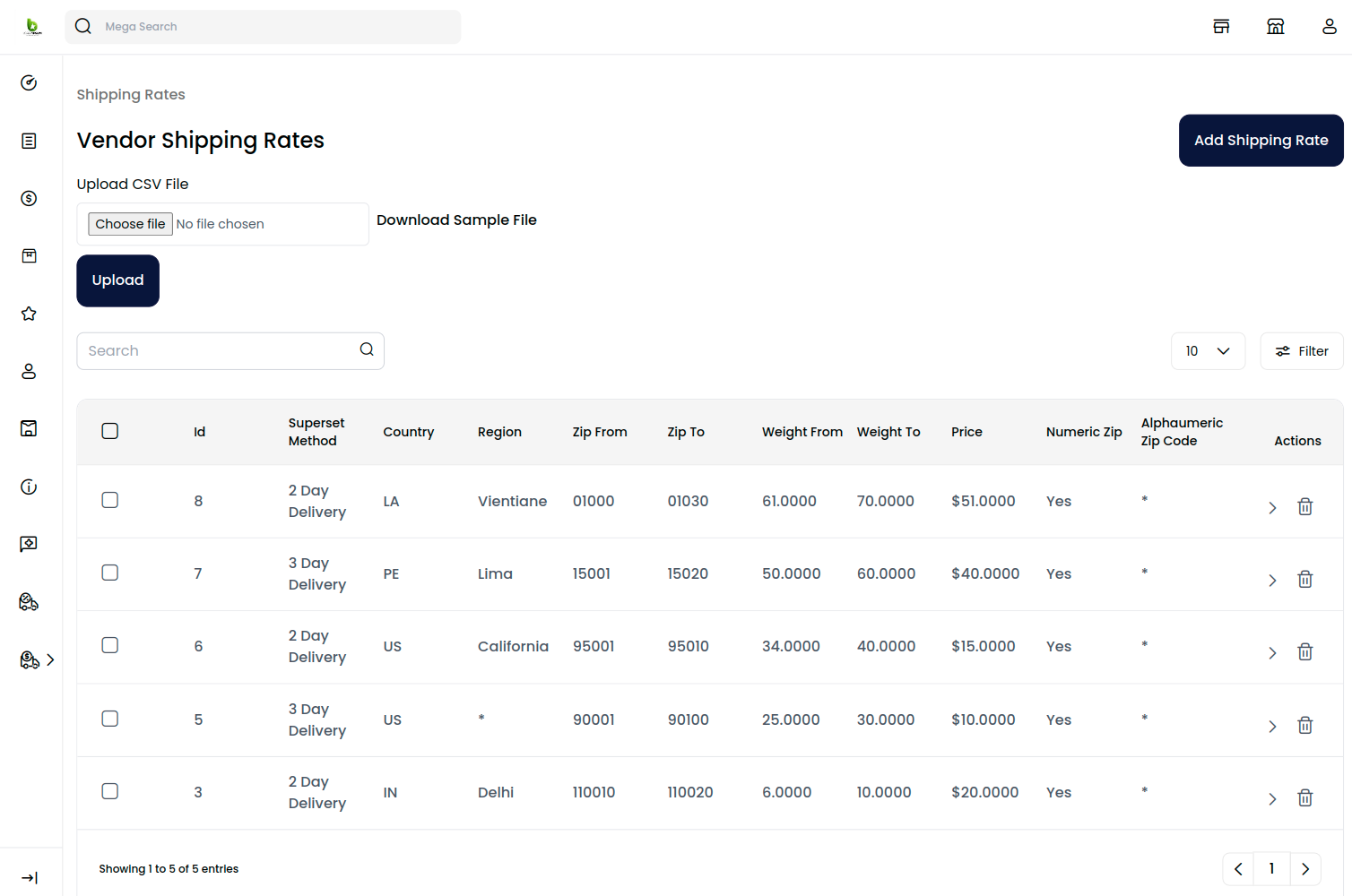 Laravel eCommerce Marketplace Table Rate Shipping Slider Image 7