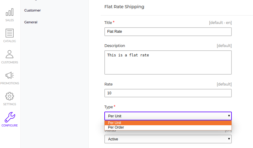 Flat Rate Shipping in bagisto