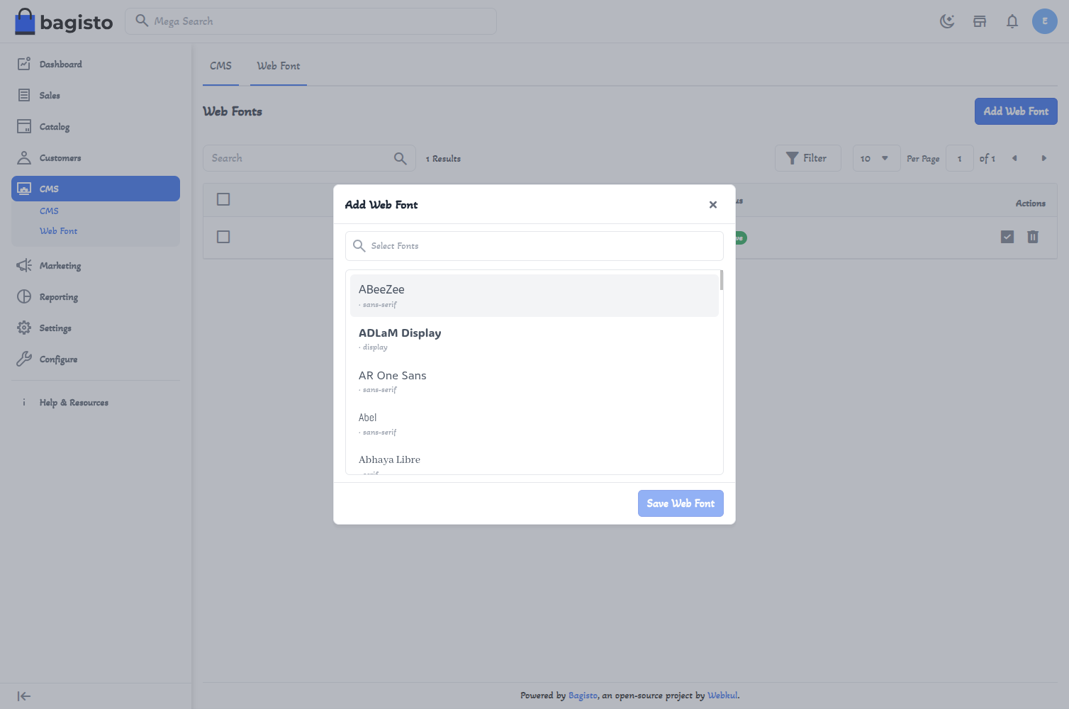 Laravel eCommerce Google Web Fonts Slider Image 3