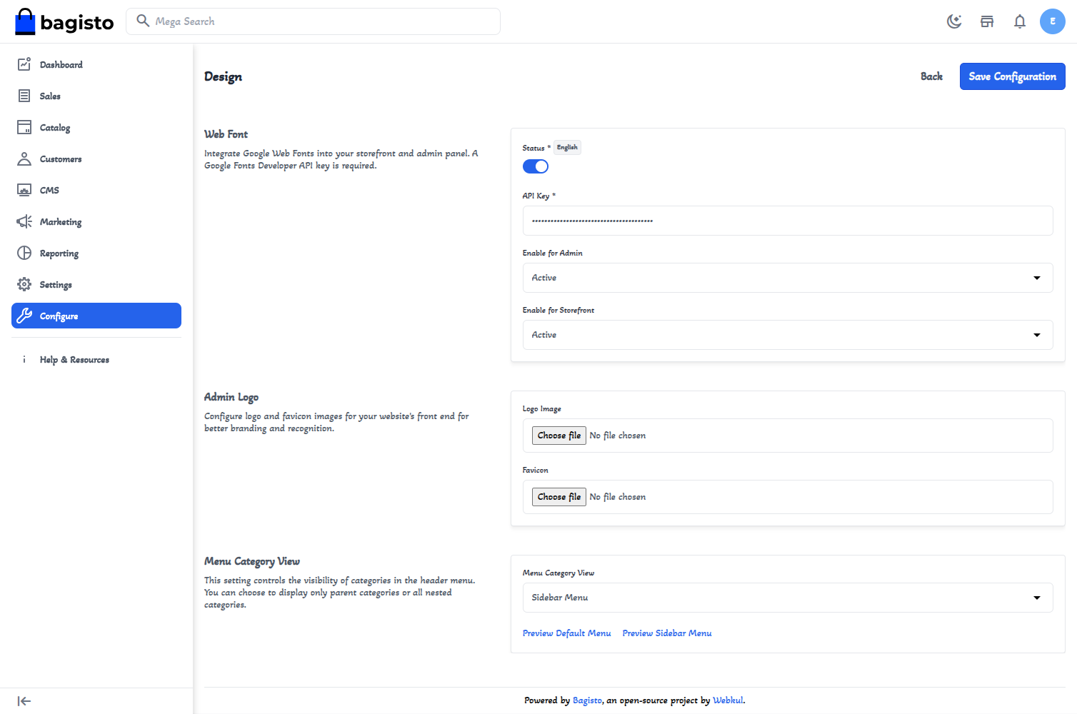 Laravel eCommerce Google Web Fonts Slider Image 1
