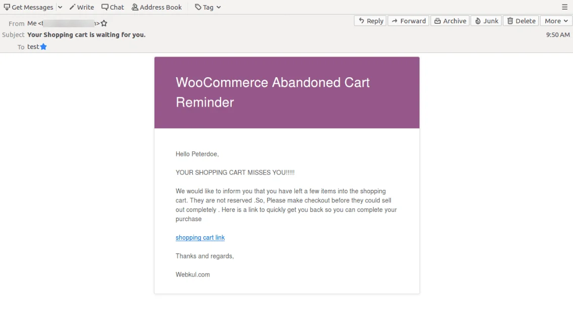 abandoned cart