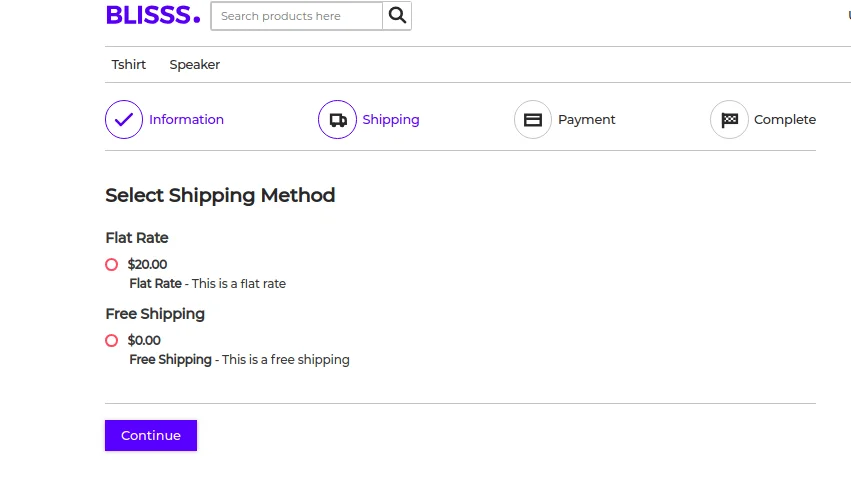 shipping method