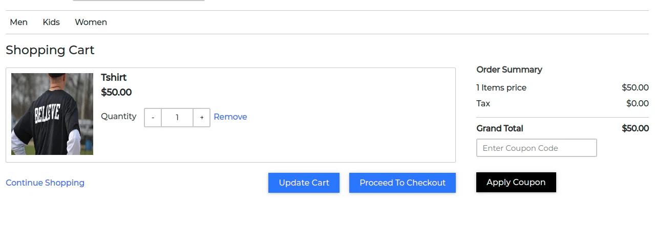 shopping cart