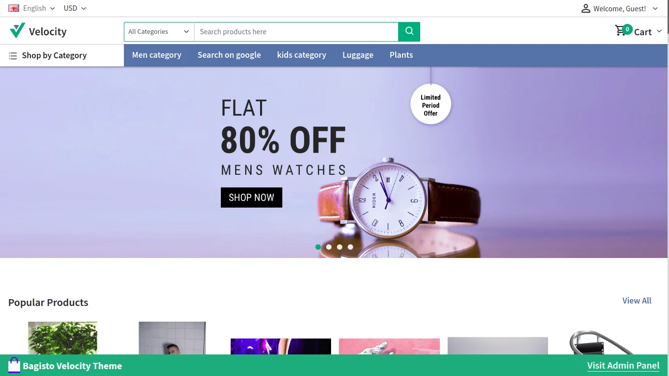 velocity-theme-bagisto