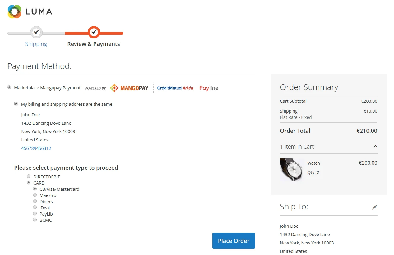 webkul-magento2-mangopay-marketplace-payment-gateway-customer-checkout