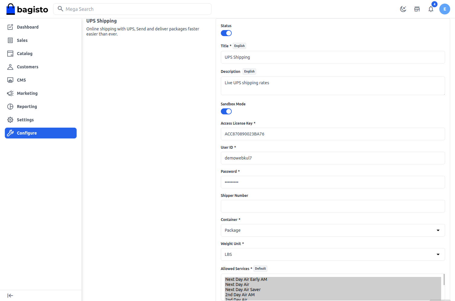 Laravel eCommerce UPS Shipping Slider Image 1