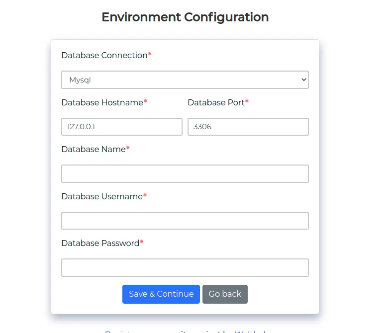 env configuration