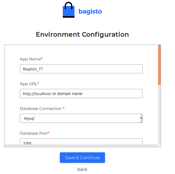 environment configuration