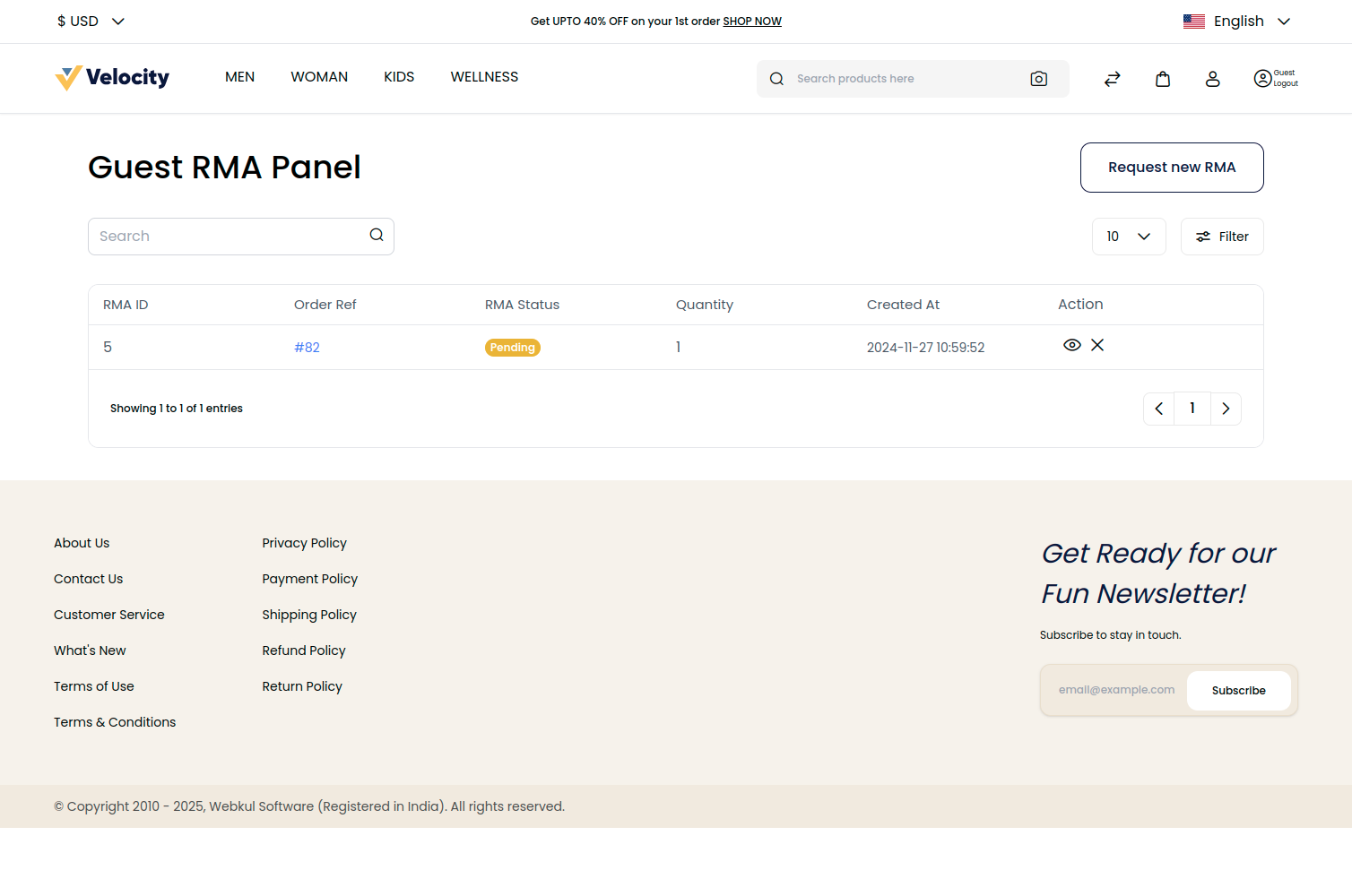 Laravel eCommerce RMA Slider Image 5