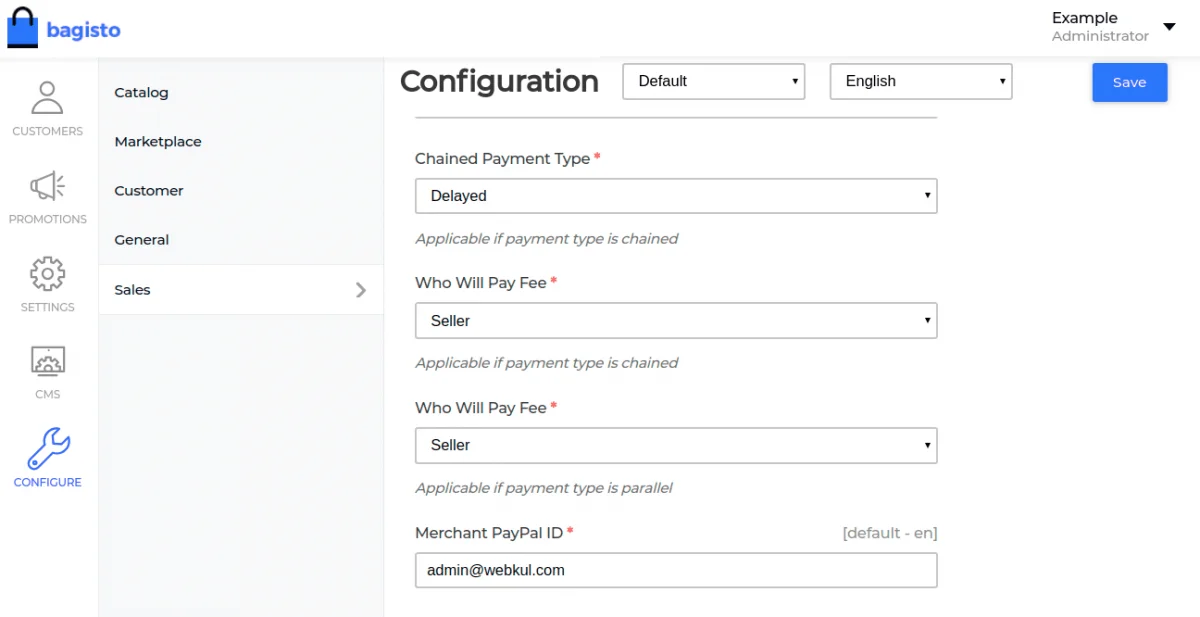 laravel-marketplace-paypal-configuration