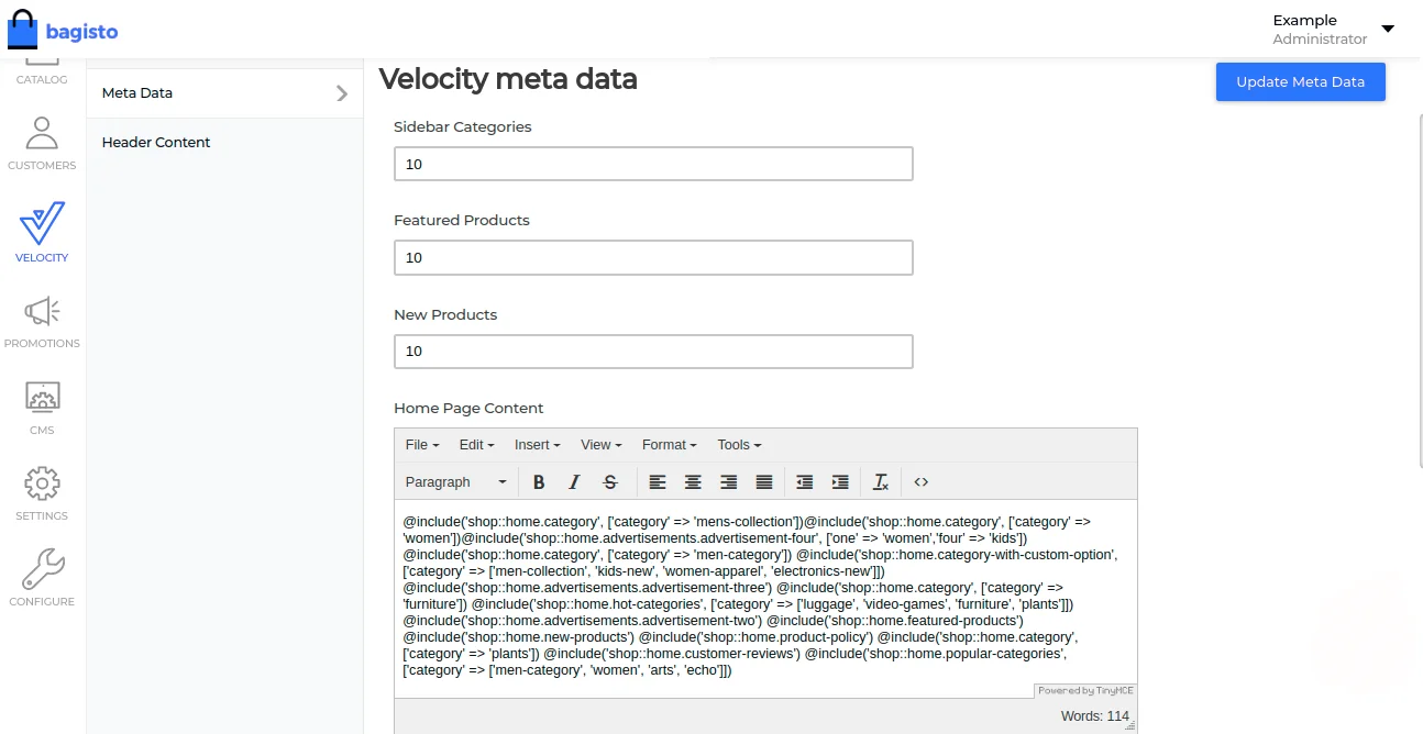 bagisto-velocity-theme