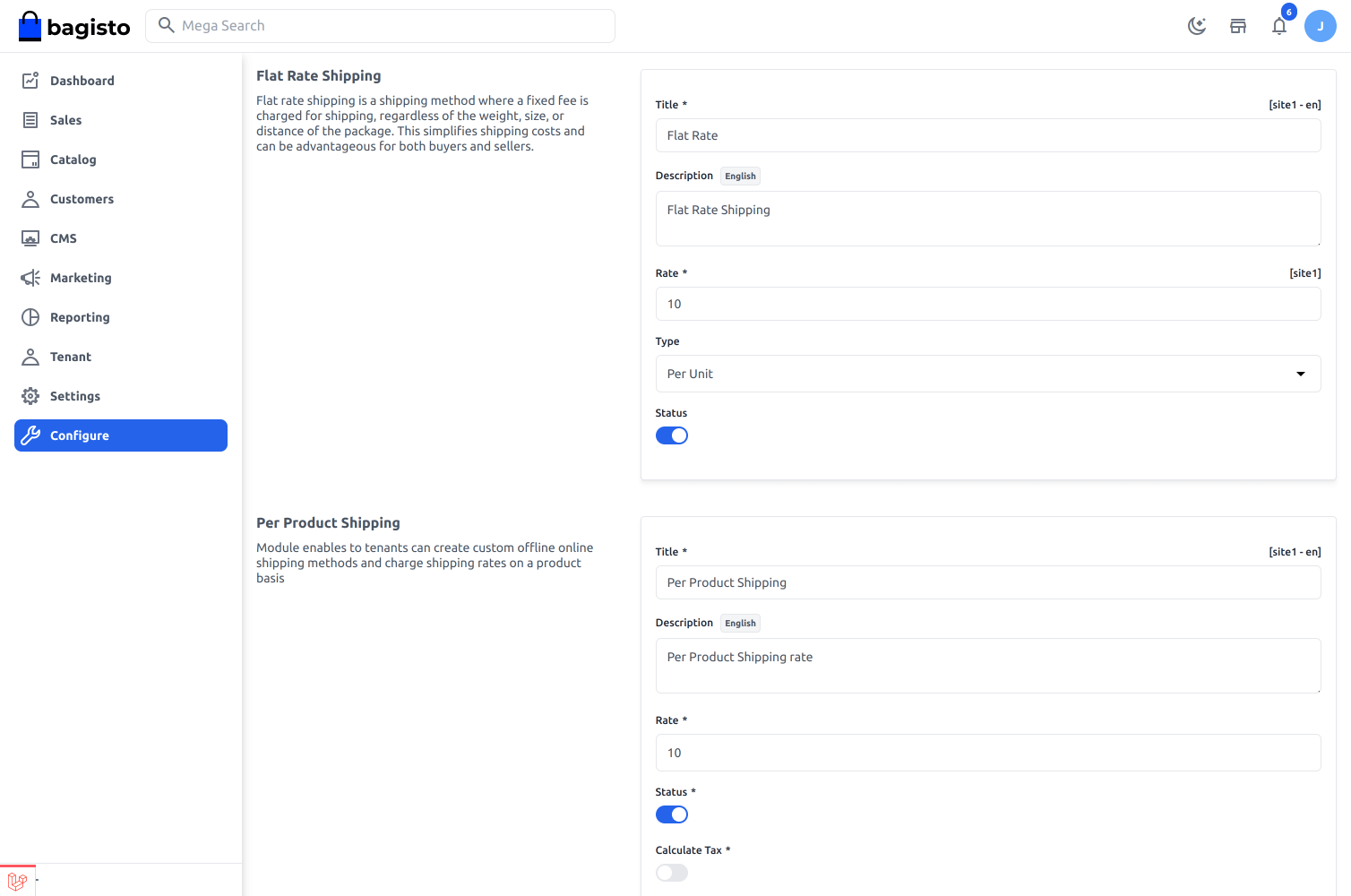 Laravel eCommerce SaaS Per Product Shipping Slider Image 2