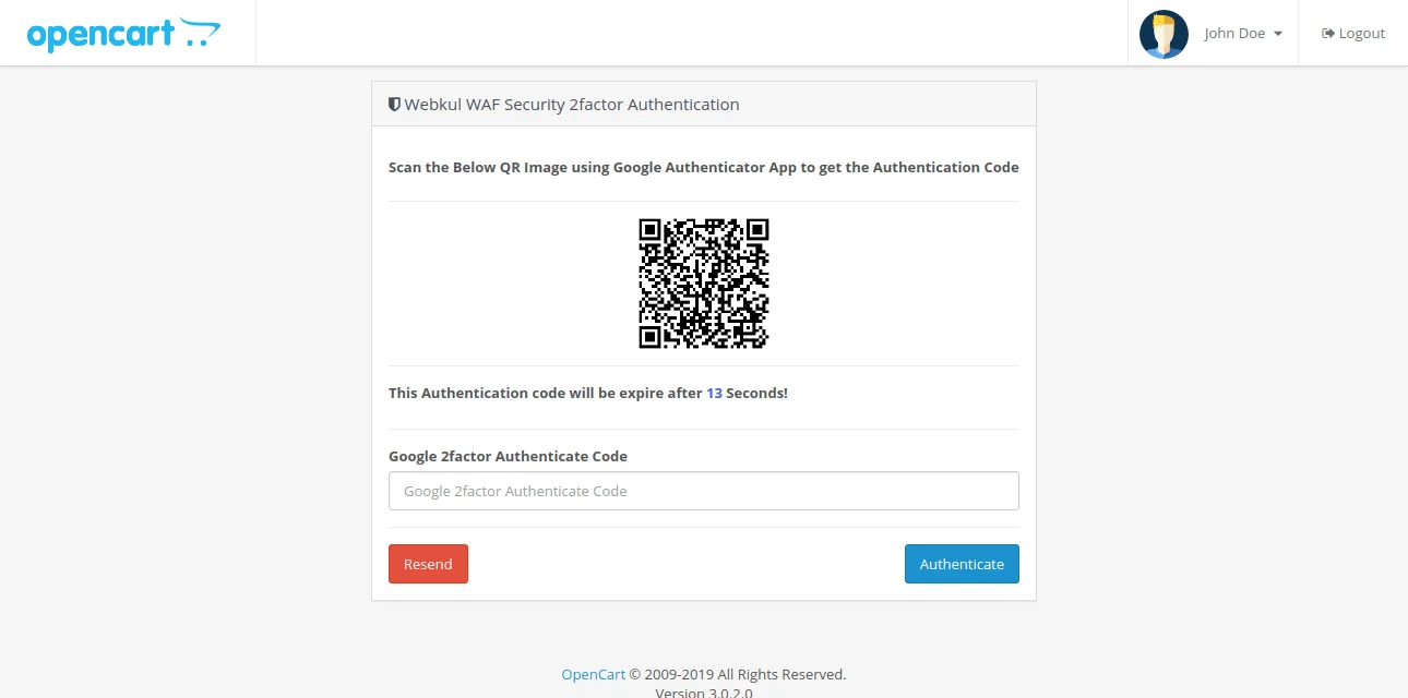 Webkul-WAF-Security-2factor-Authentication