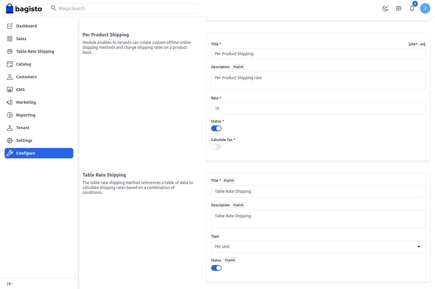 Laravel eCommerce SaaS Table Rate Shipping Slider Image 1