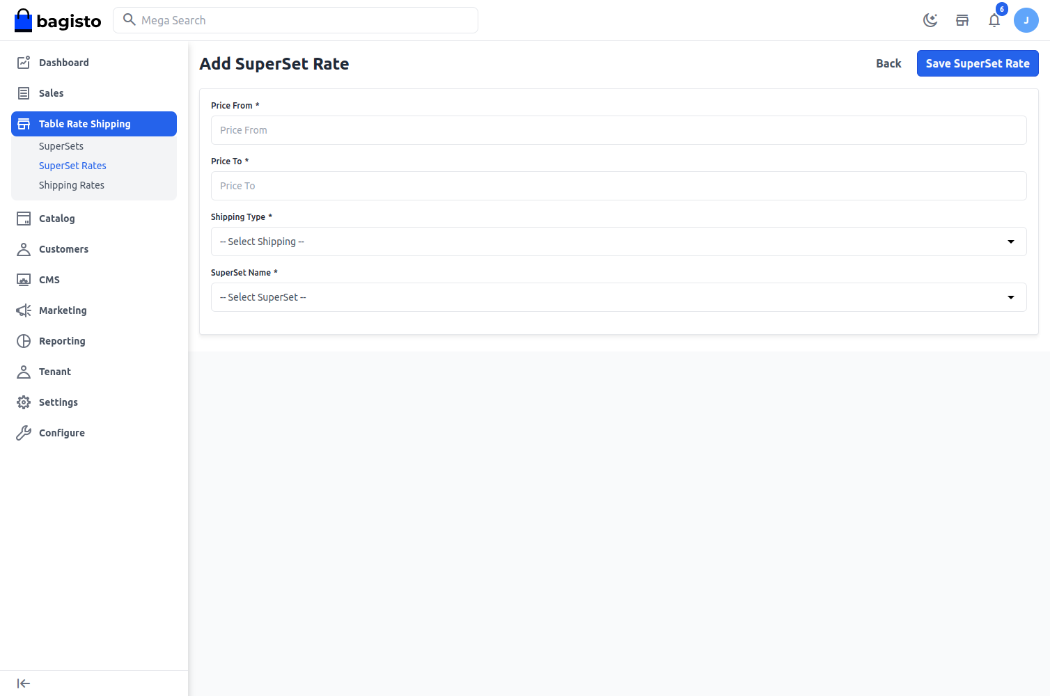 Laravel eCommerce SaaS Table Rate Shipping Slider Image 5