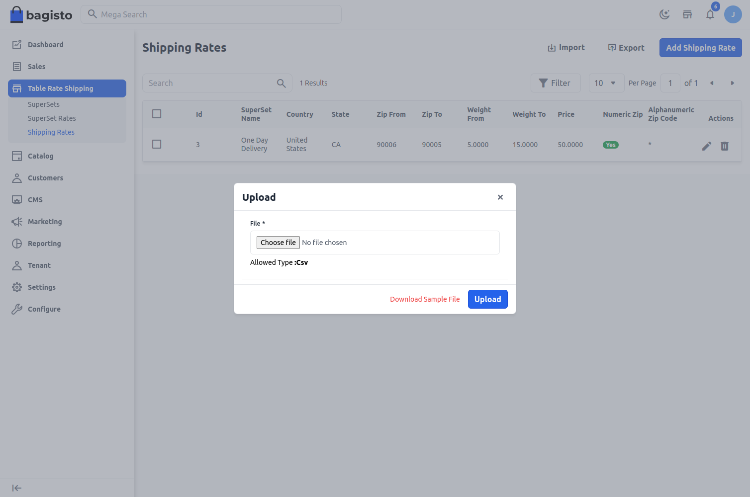 Laravel eCommerce SaaS Table Rate Shipping Slider Image 7