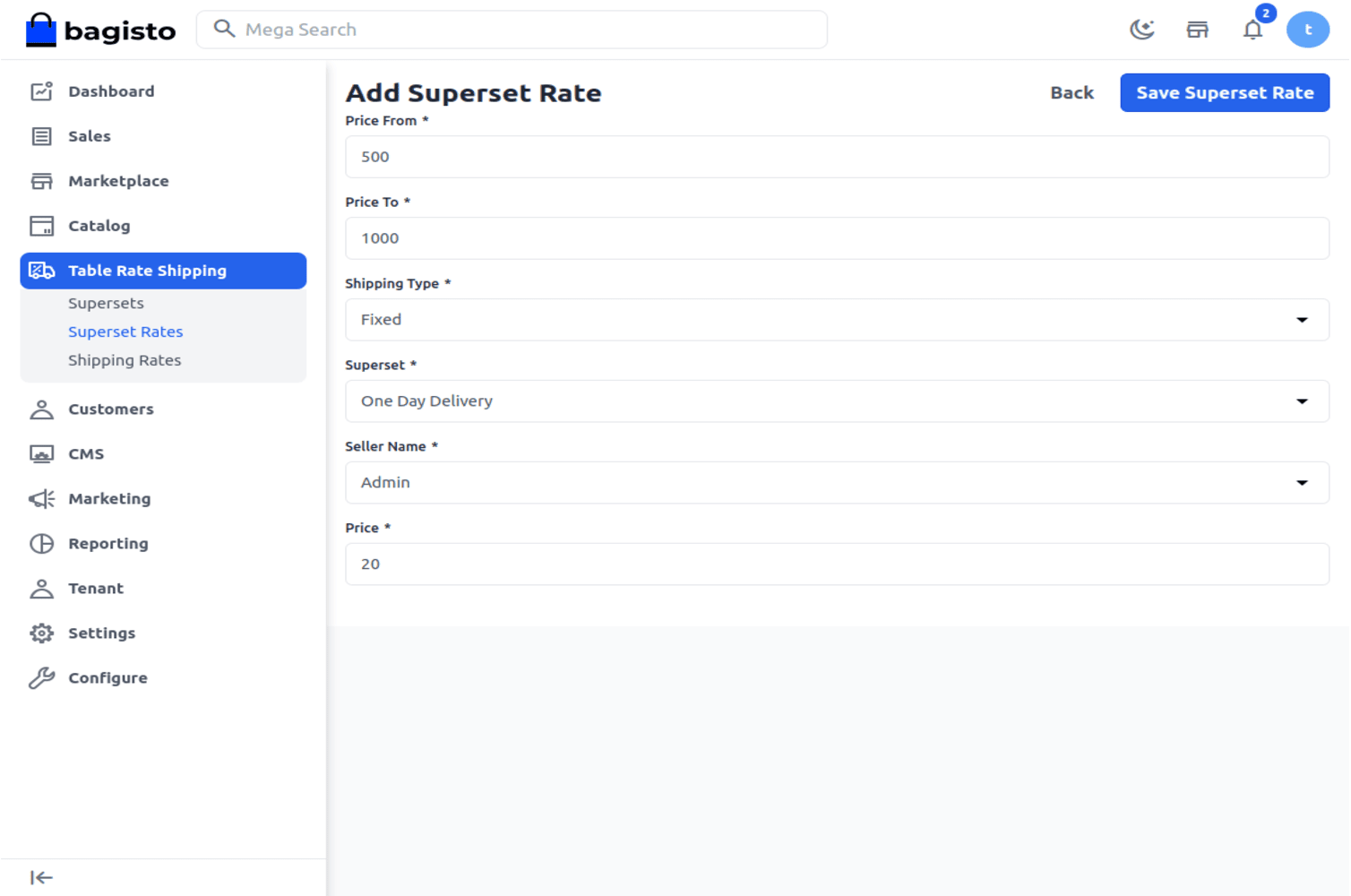 Laravel eCommerce Multi Tenant Marketplace Table Rate Shipping Slider Image 4