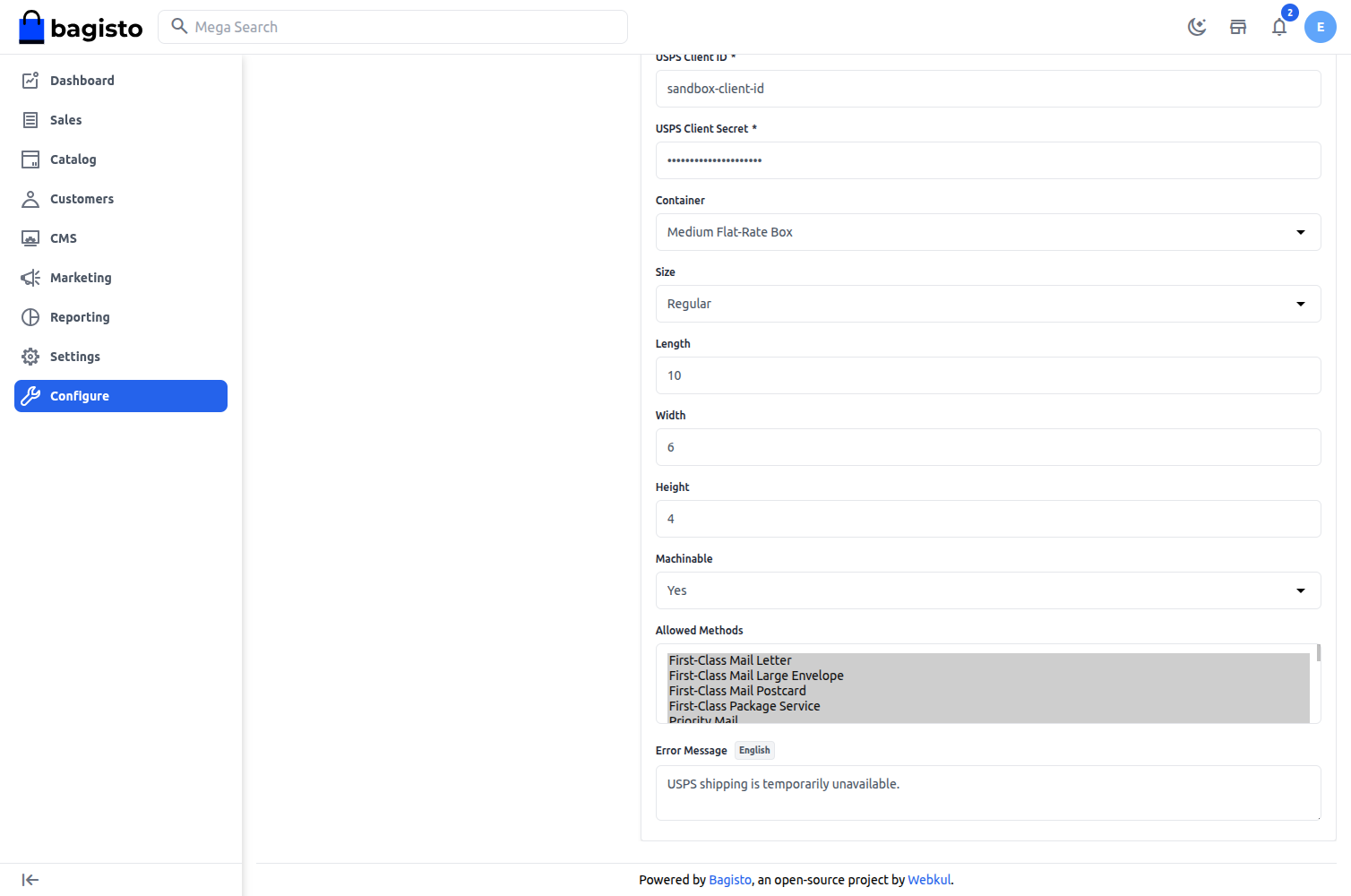 Laravel eCommerce USPS Shipping Slider Image 2
