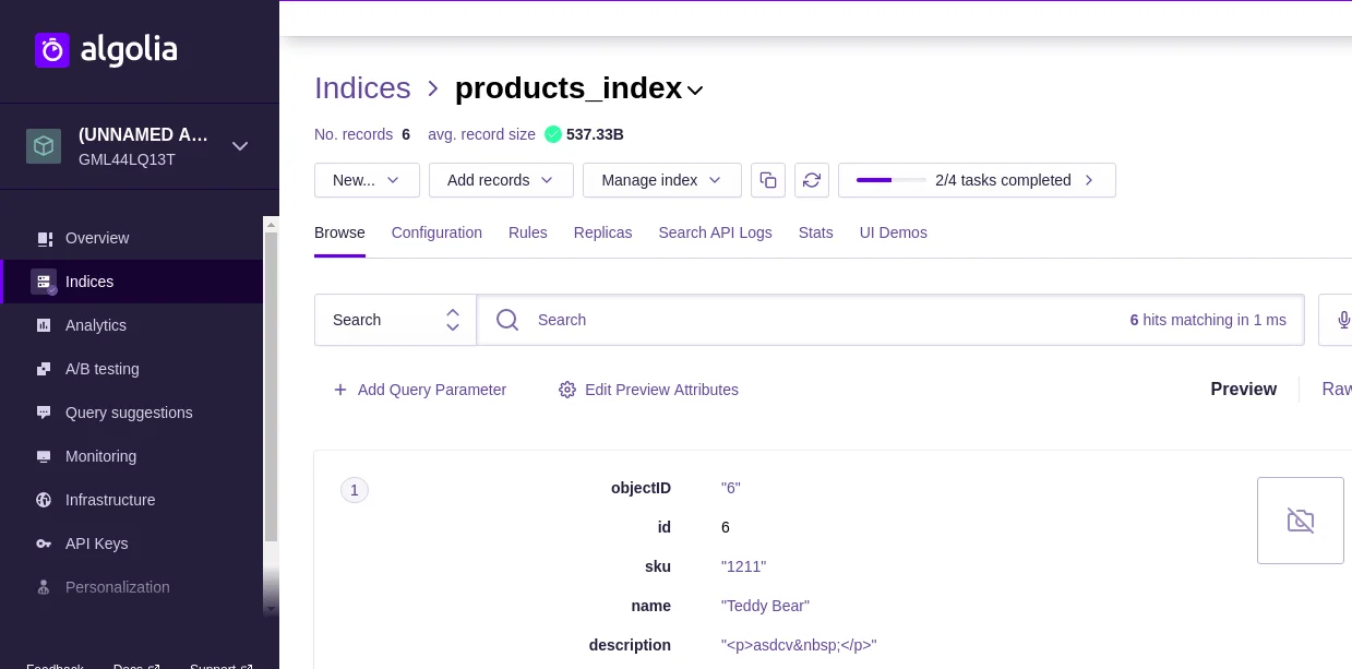 bagisto-product-index-in-algolia-account