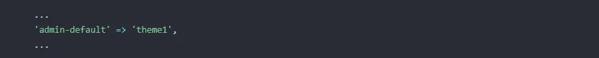 change admin default key