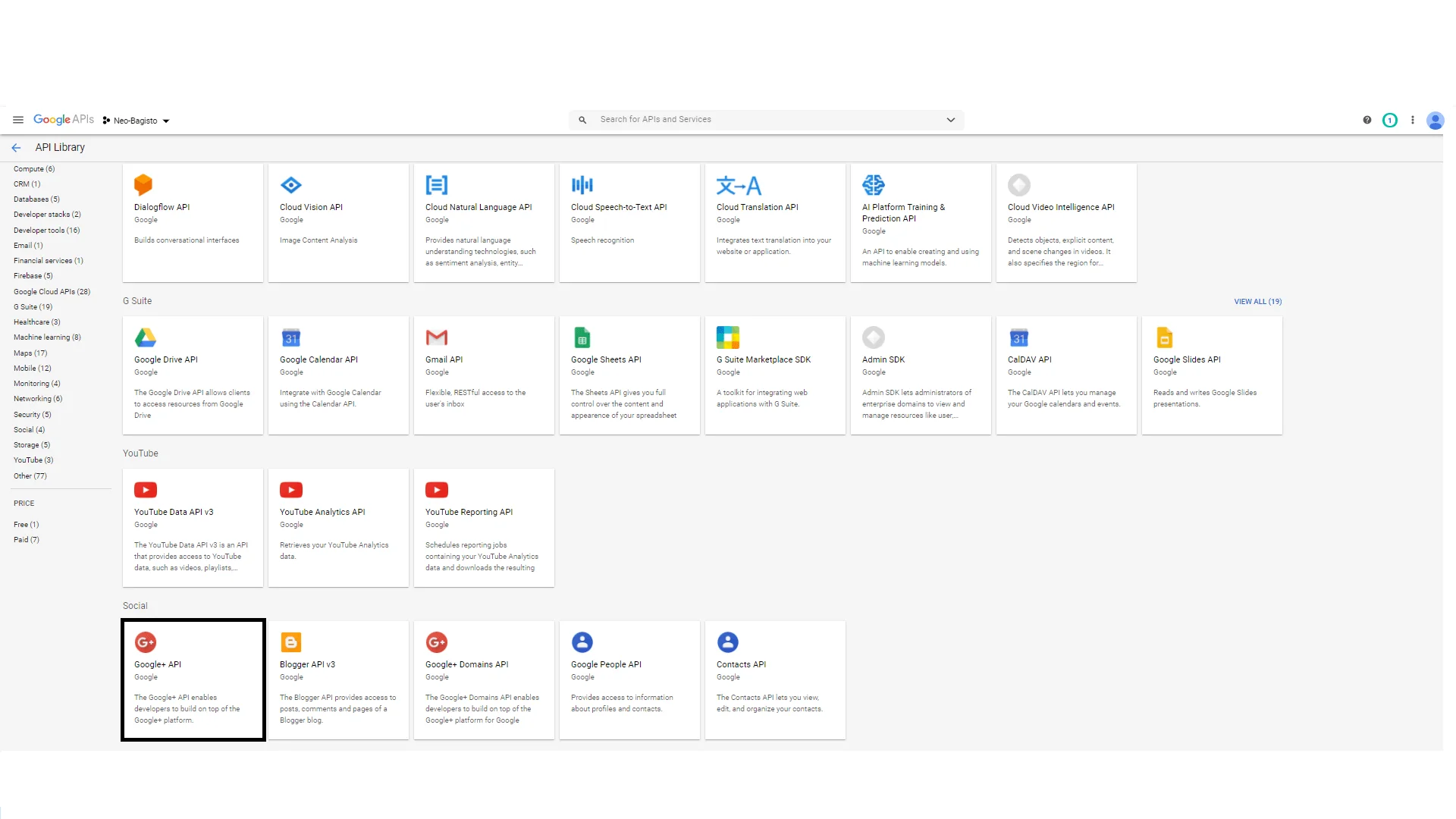 google API
