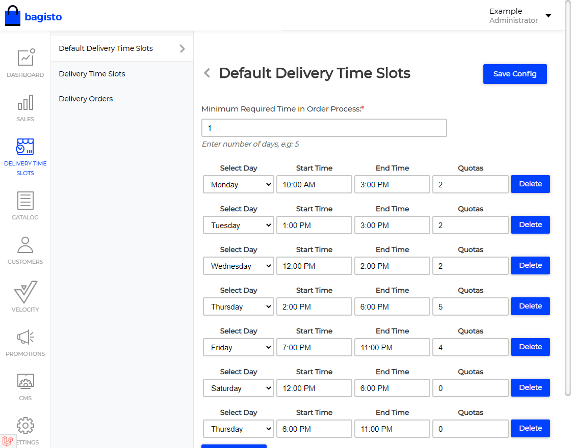 Laravel eCommerce SaaS Delivery Time Slot Slider Image 3