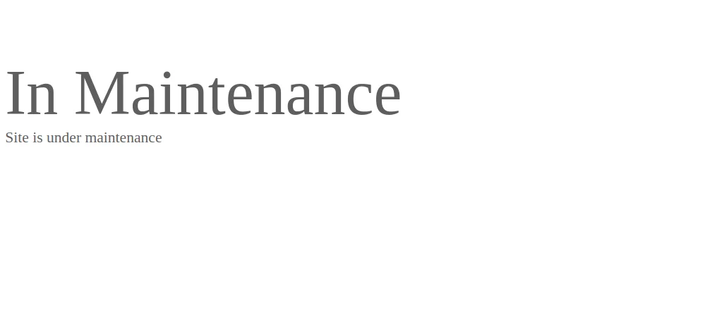 laravel ecommerce site under maintenance