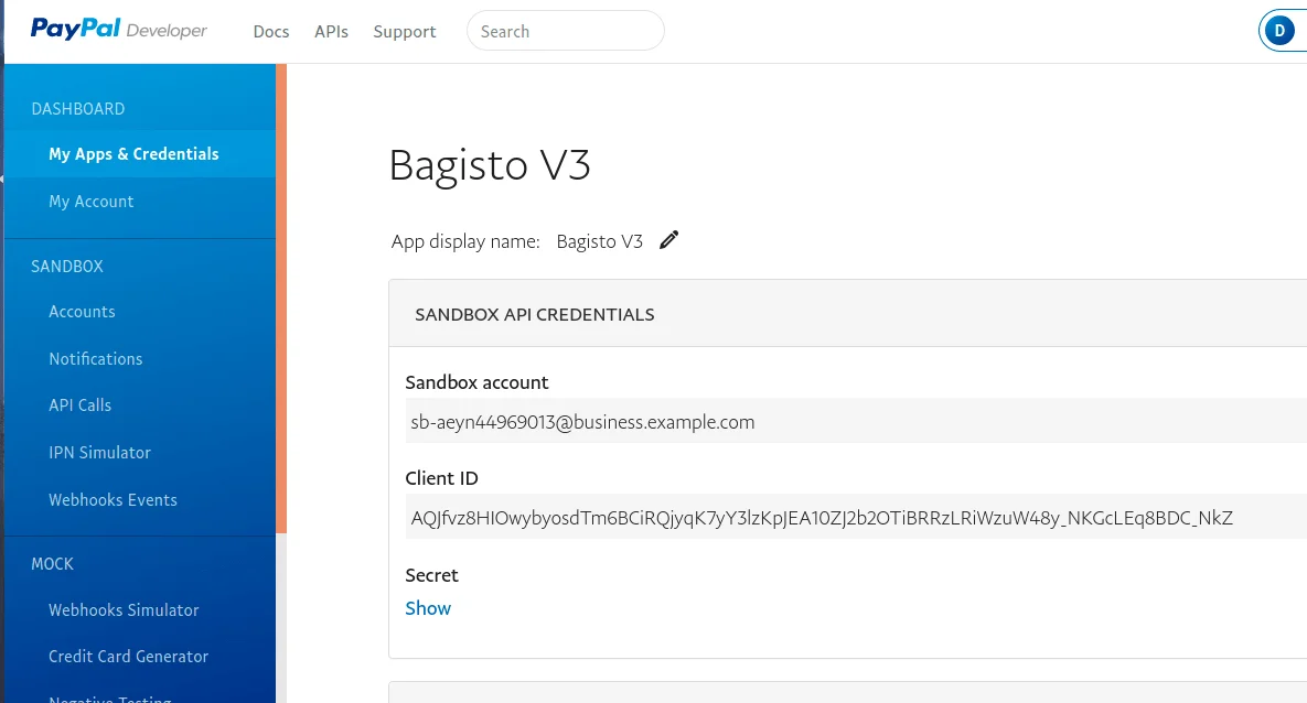 paypal bagisto v3