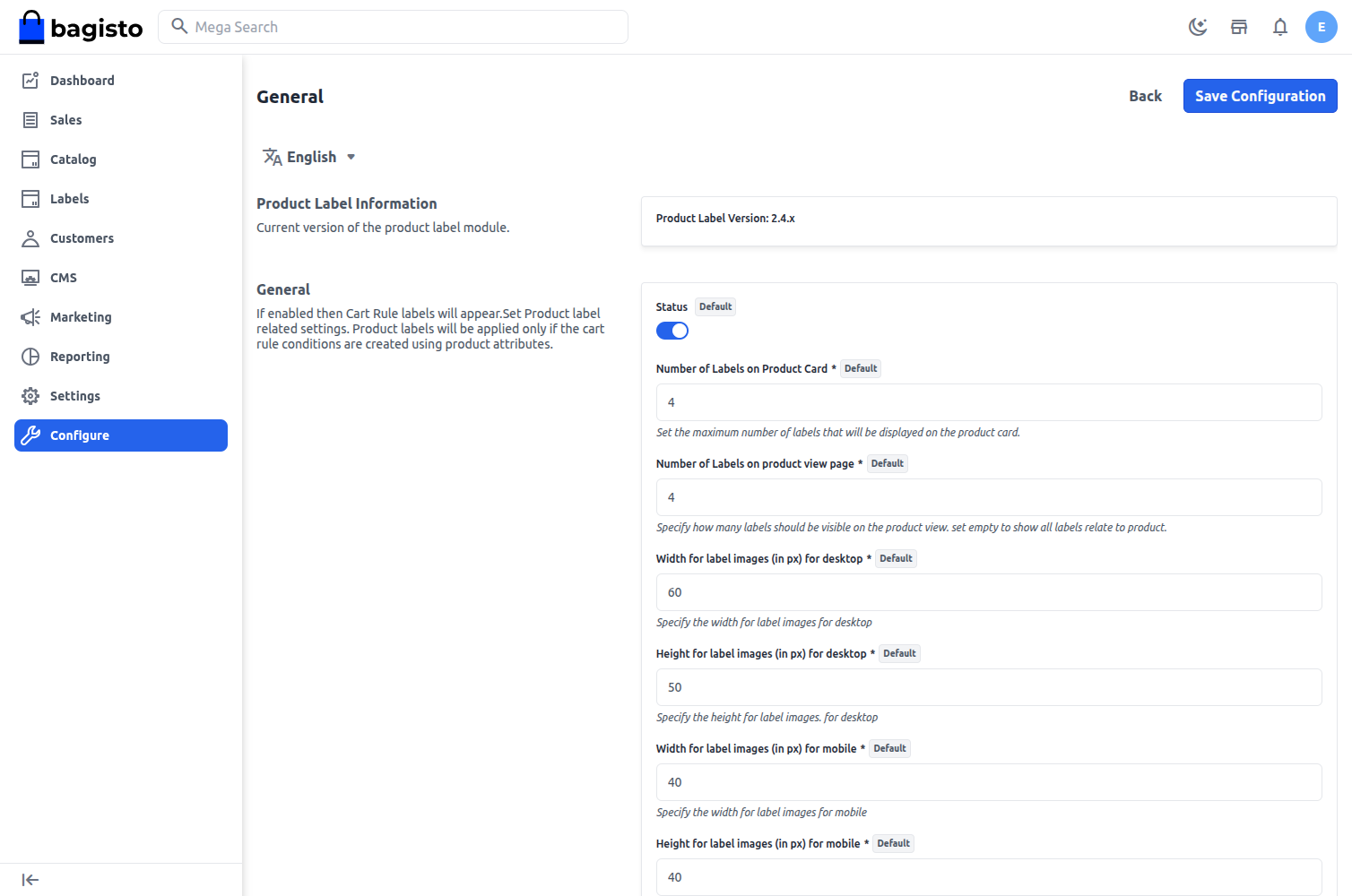 Laravel eCommerce Product Label System Slider Image 4