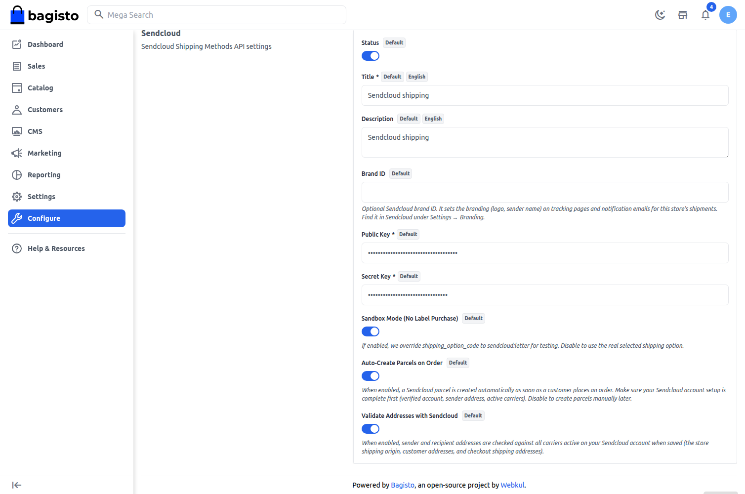 Laravel eCommerce Sendcloud Shipping Slider Image 1