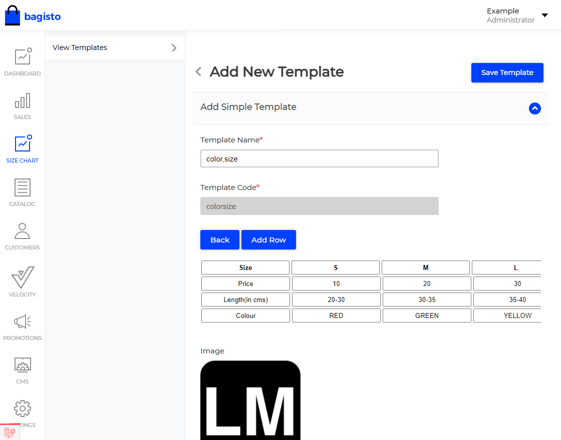 Laravel eCommerce Size Chart Module Slider Image 4