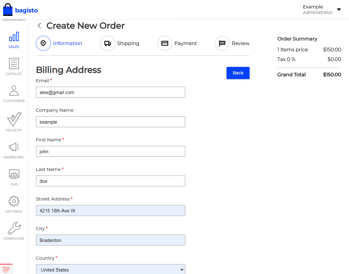 Laravel eCommerce Admin Order Creation Slider Image 6