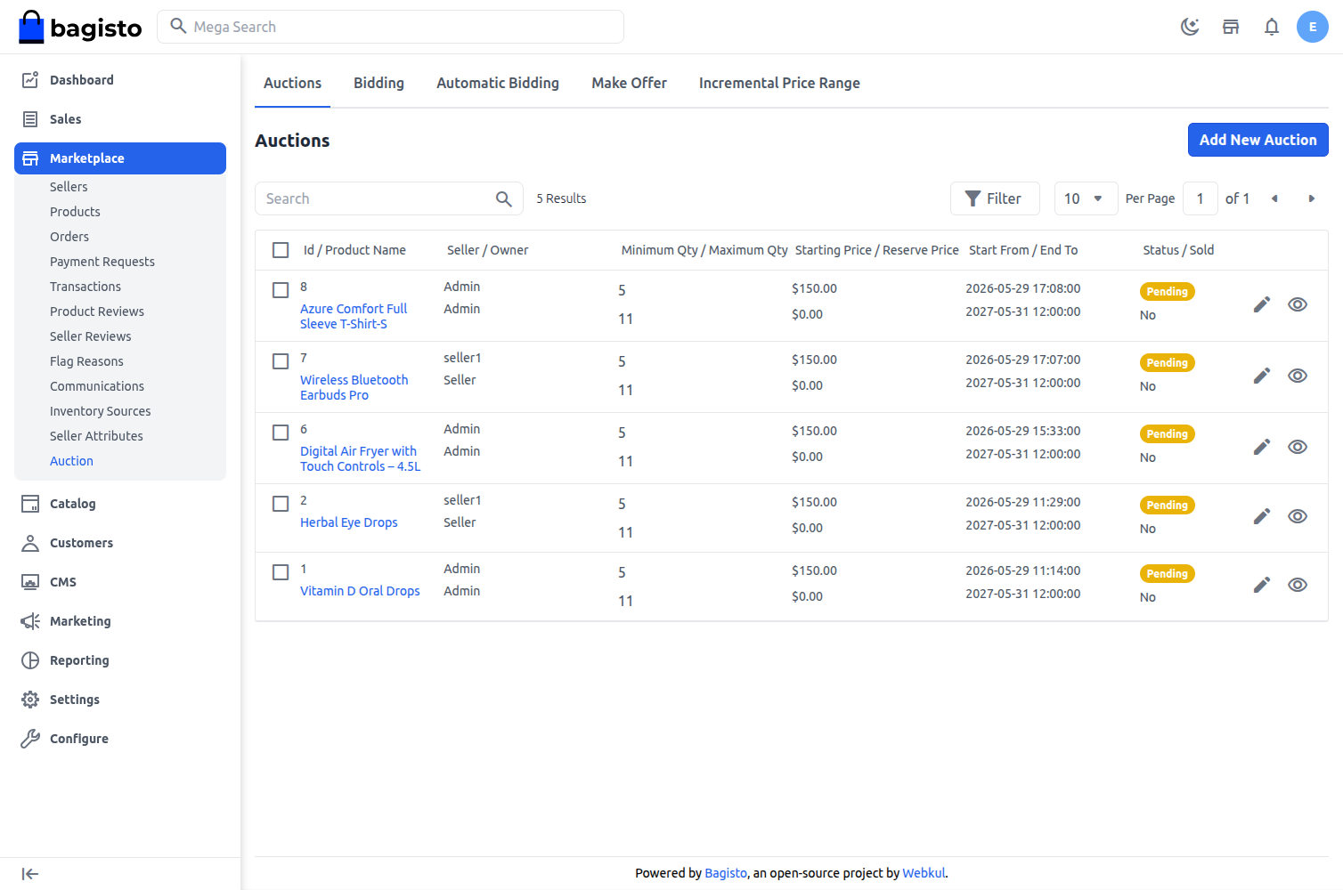 Laravel eCommerce Multi Vendor Auction Slider Image 1