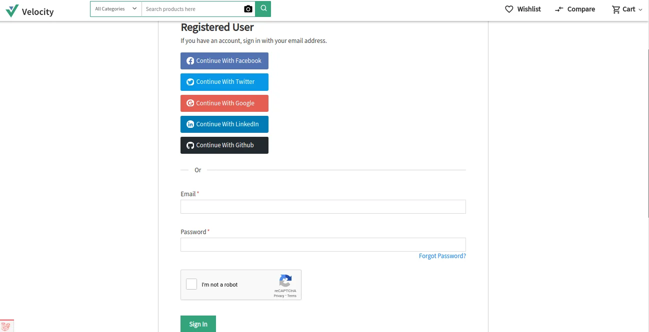 bagisto-laravel-eCommerce-google-captcha-at-login-page