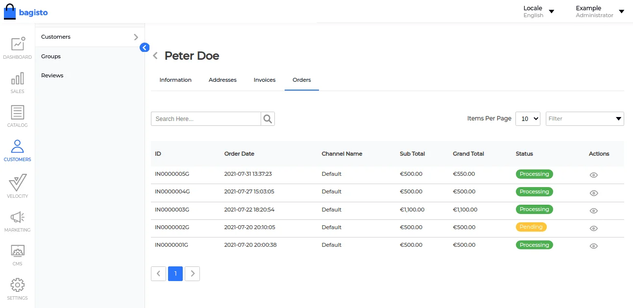bagisto-laravel-eCommerce-individual-order-creation