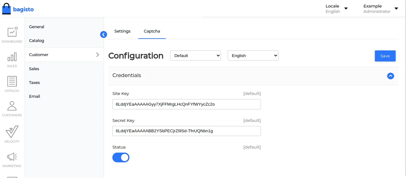 bagisto-laravel-ecommerce-google-captcha-configuration