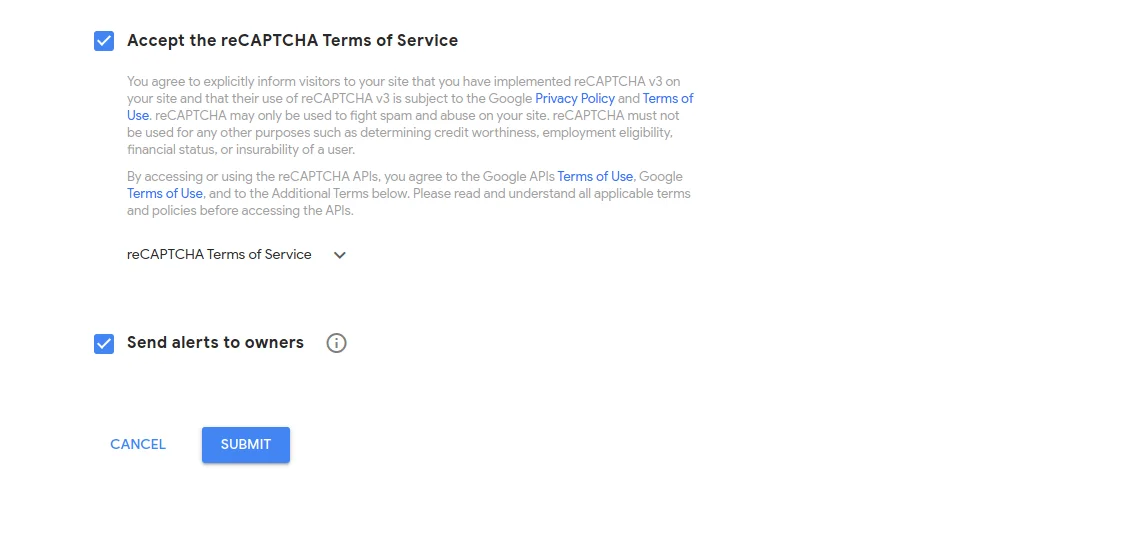 laravel-eCommerce-google-captcha-settings-submit