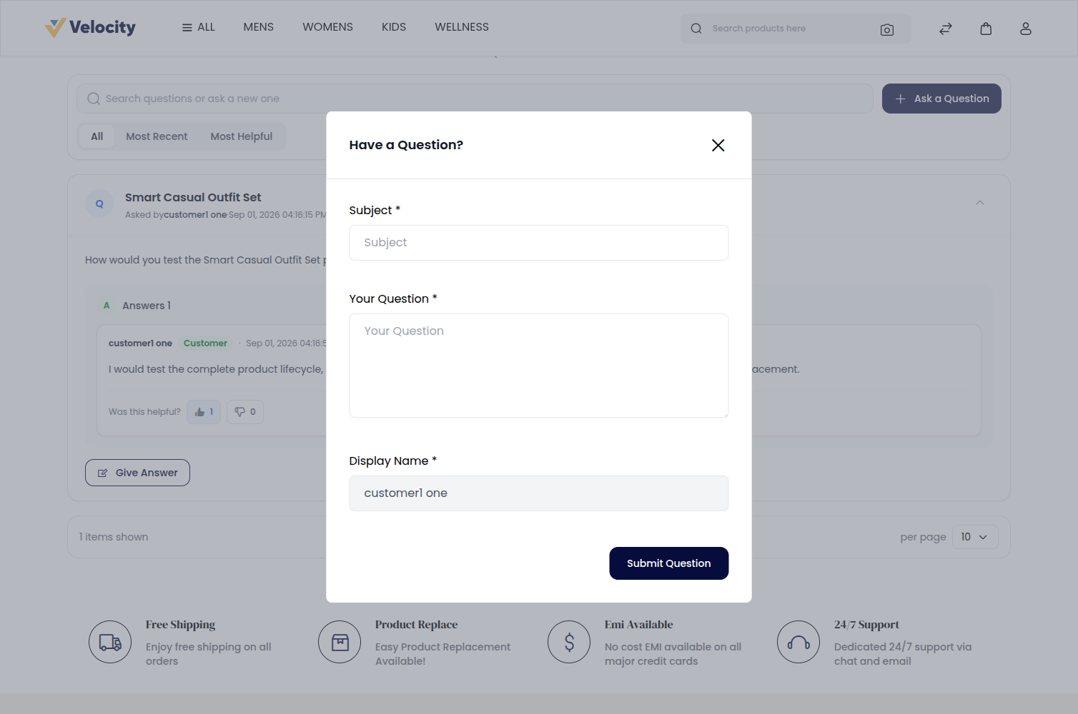 Laravel eCommerce Product Questions And Answers Module Slider Image 2
