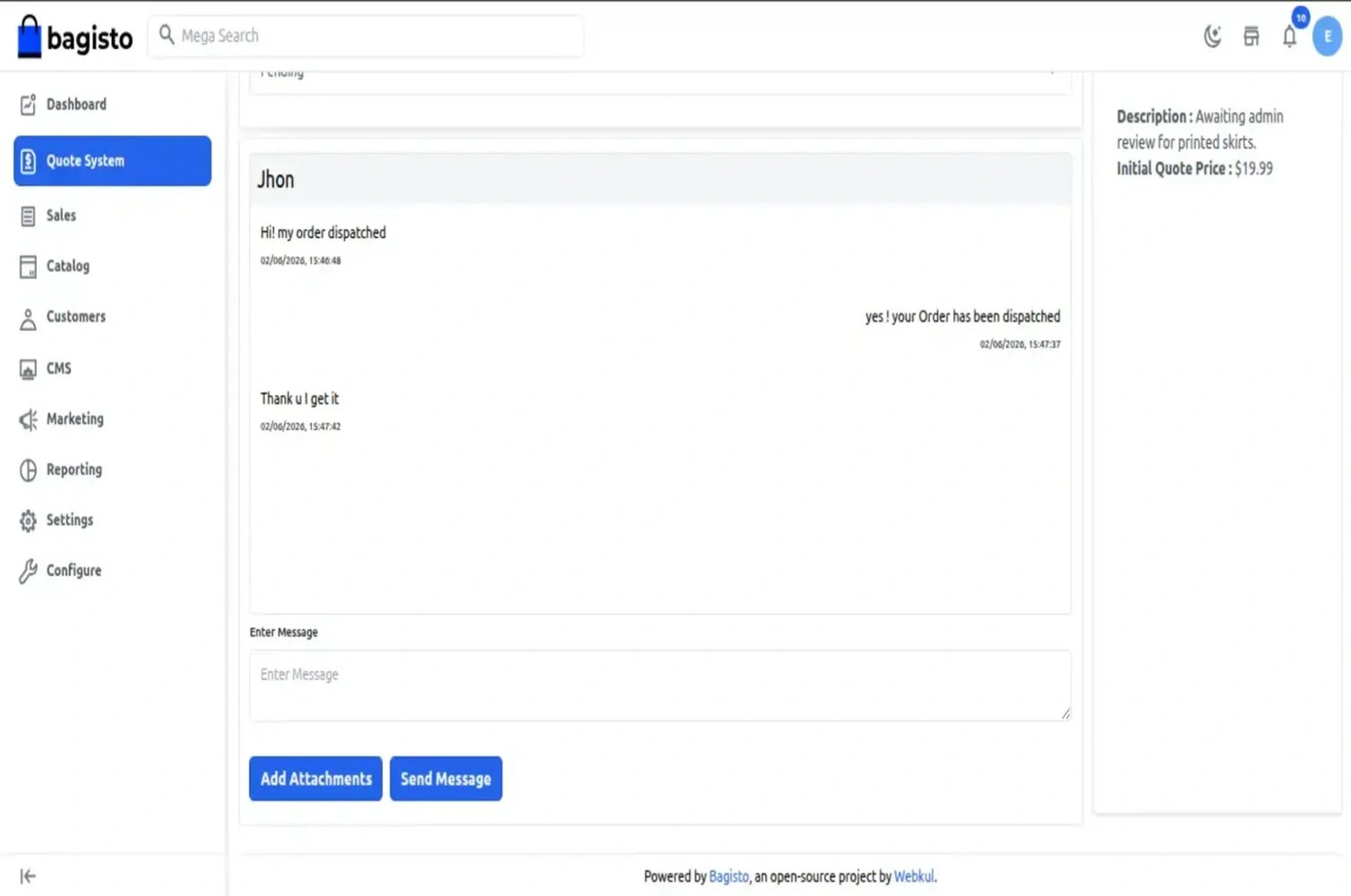 Laravel eCommerce Quote System Slider Image 14