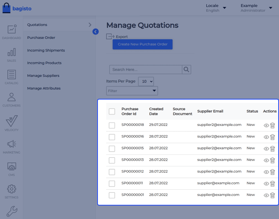 Laravel (Bagisto) Purchase Order Management Slider Image 8