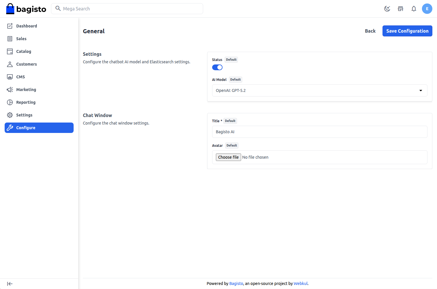 Laravel Bagisto Chatbot Using OpenAI ( ChatGPT ) LLM Slider Image 1