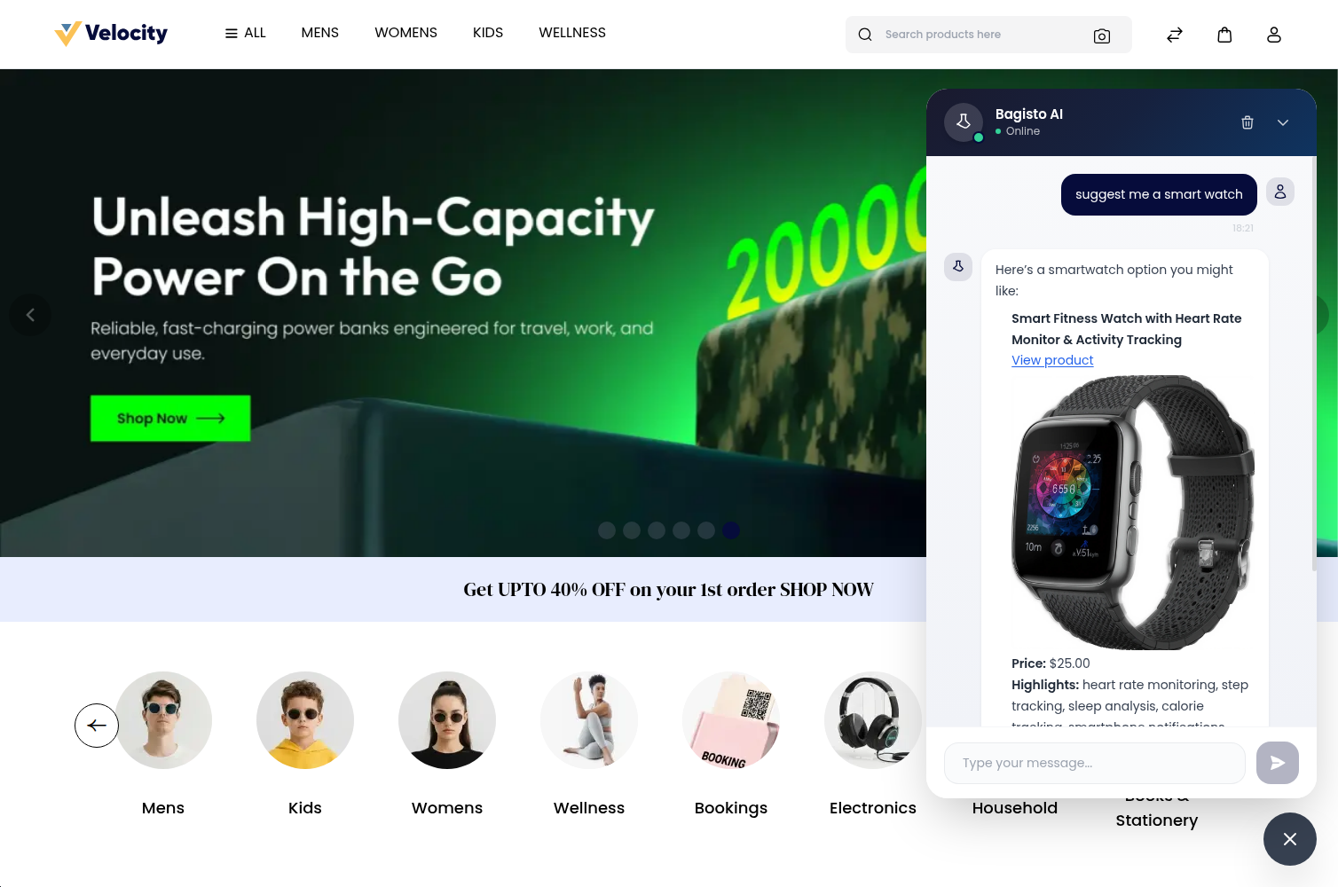 Laravel Bagisto Chatbot Using OpenAI ( ChatGPT ) LLM Slider Image 3