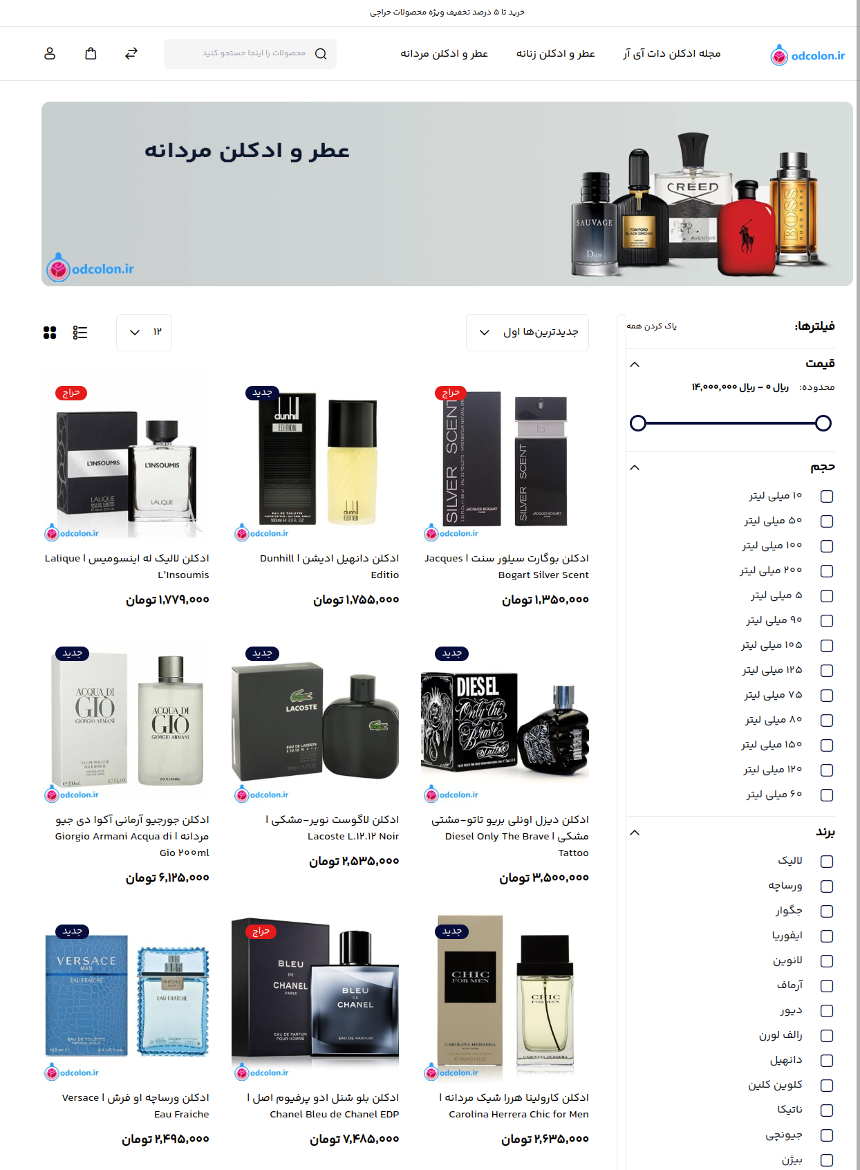 Odcolon.ir Case Study | Iran Online Perfume Store