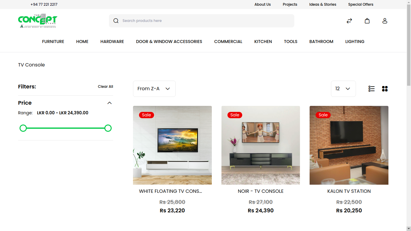 Sri Lanka eCommerce website