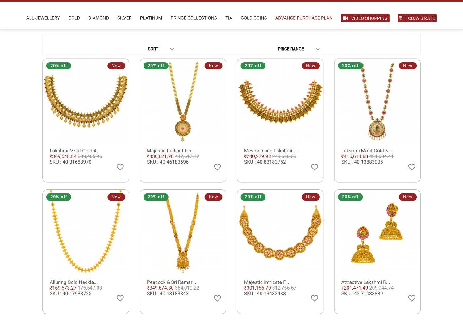 jewellery store products