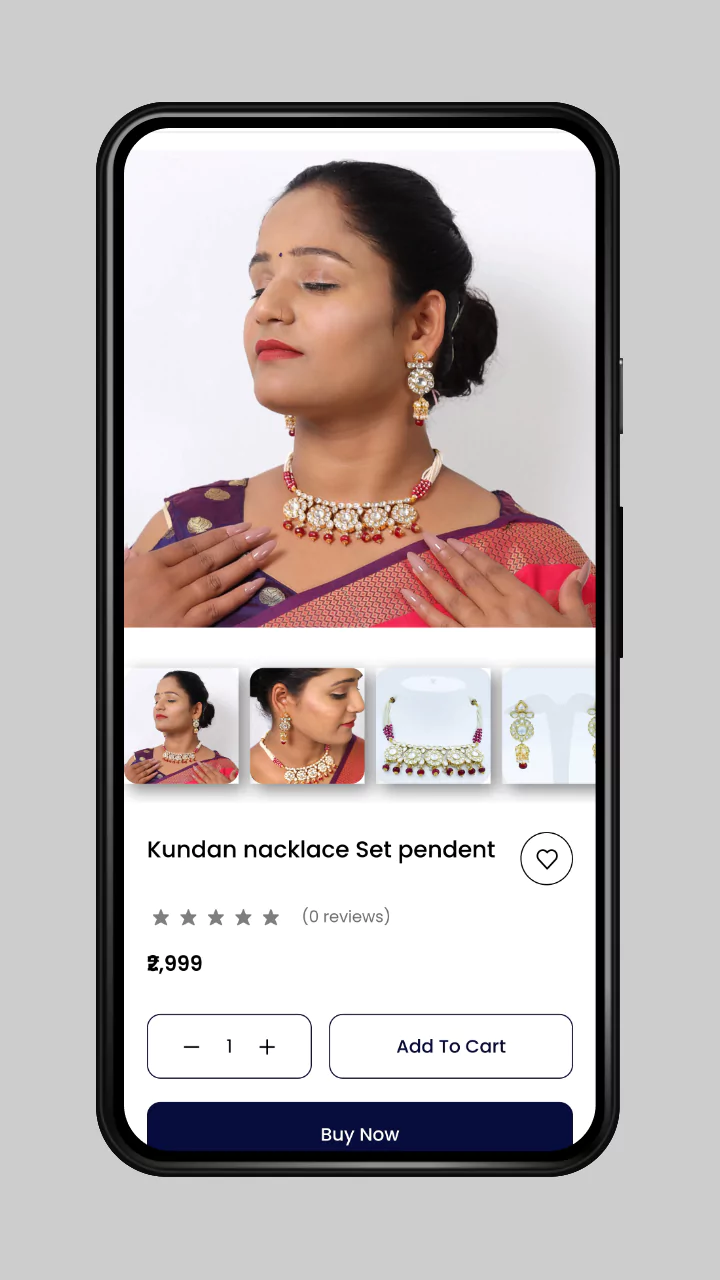 mockup Indian jewelry store