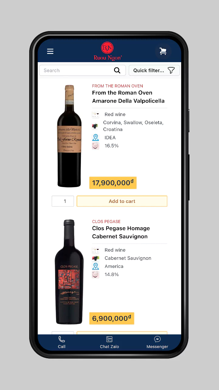 mockup - Vietnamese wine shop