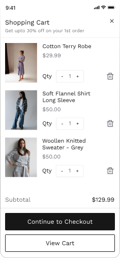 Fashion Commerce Shopping Cart